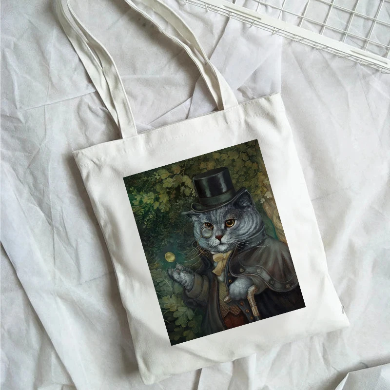 

Женская сумка-тоут на одно плечо, с забавным котом