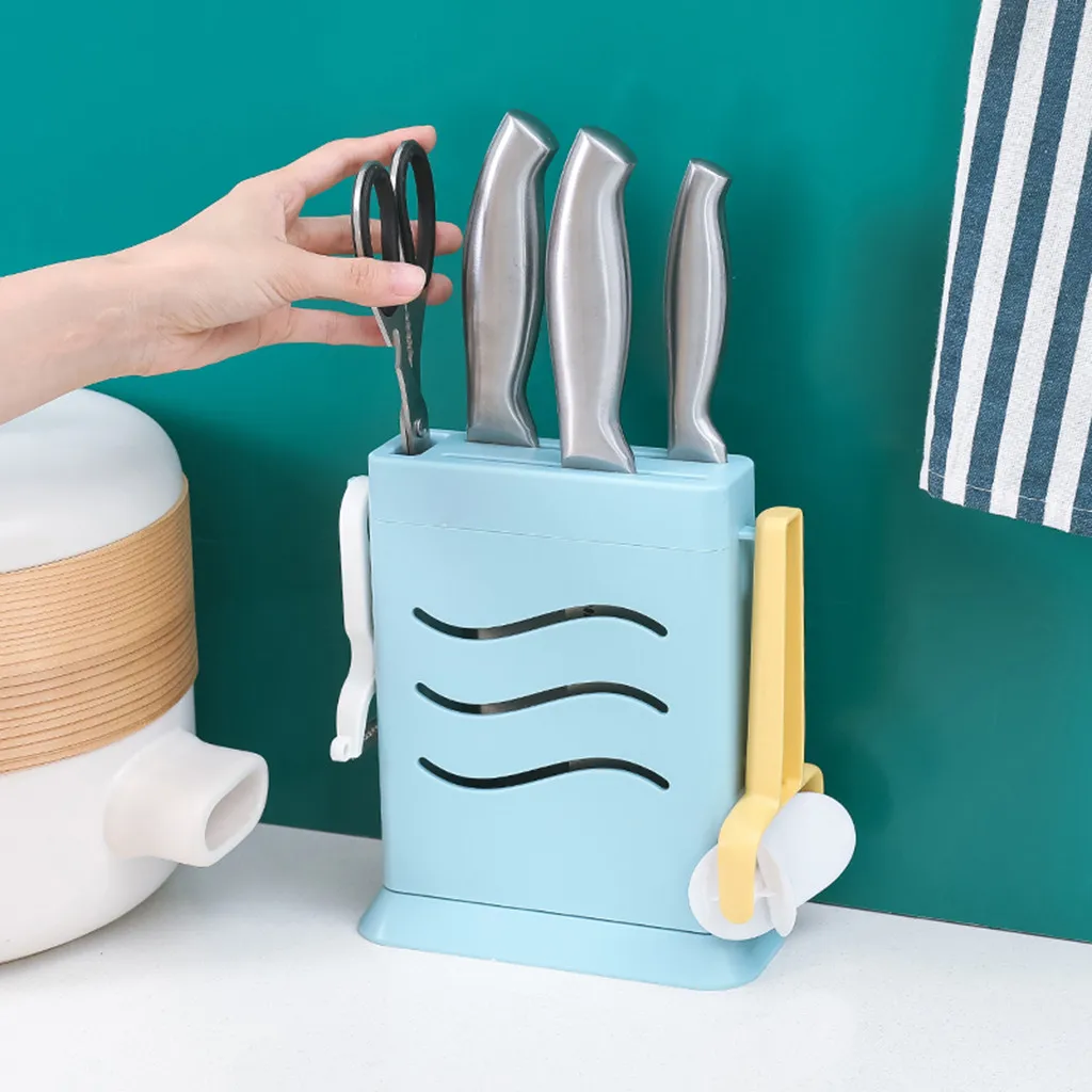 Стойка для кухонных ножей Кухня три отверстия невидимая полая кухня с крюком