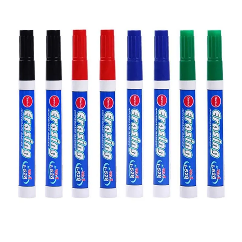 

Whiteboard Erasable Pens 4 Colors Black Blue Red Green White Board Maker Pen Teaching Training Office Supplies Stationery