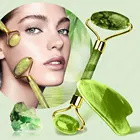 Натуральный массажер гуаша для лица, массажер для лица, Нефритовый ролик, скребок гуаши для лица, гуашь, скребок для лица, микроидный ролик