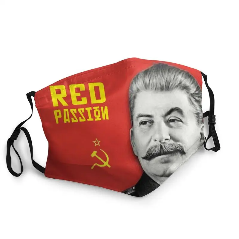 

Маска для лица Red Passion флаг СССР And Joseph Stalin, моющаяся, для взрослых, Россия, СССР, Коммунистическая маска