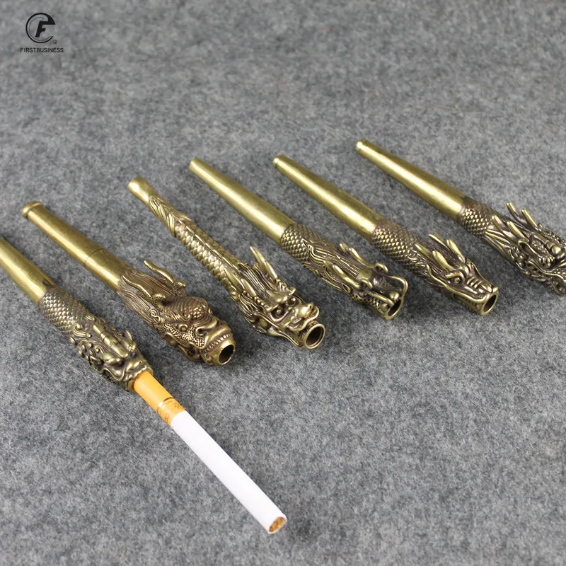 Держатель для сигарет из чистой меди с головой дракона|Аксессуары сигарет| |