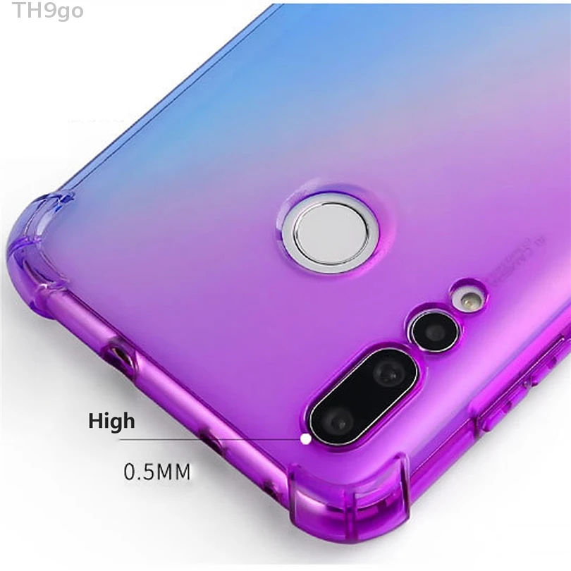 Gradient Phone Cases For Huawei Honor V20 10 Lite 9i 8C 7A Case Clear Shockproof Soft Silicone Cover 8X 8A 20i 9N Shell |