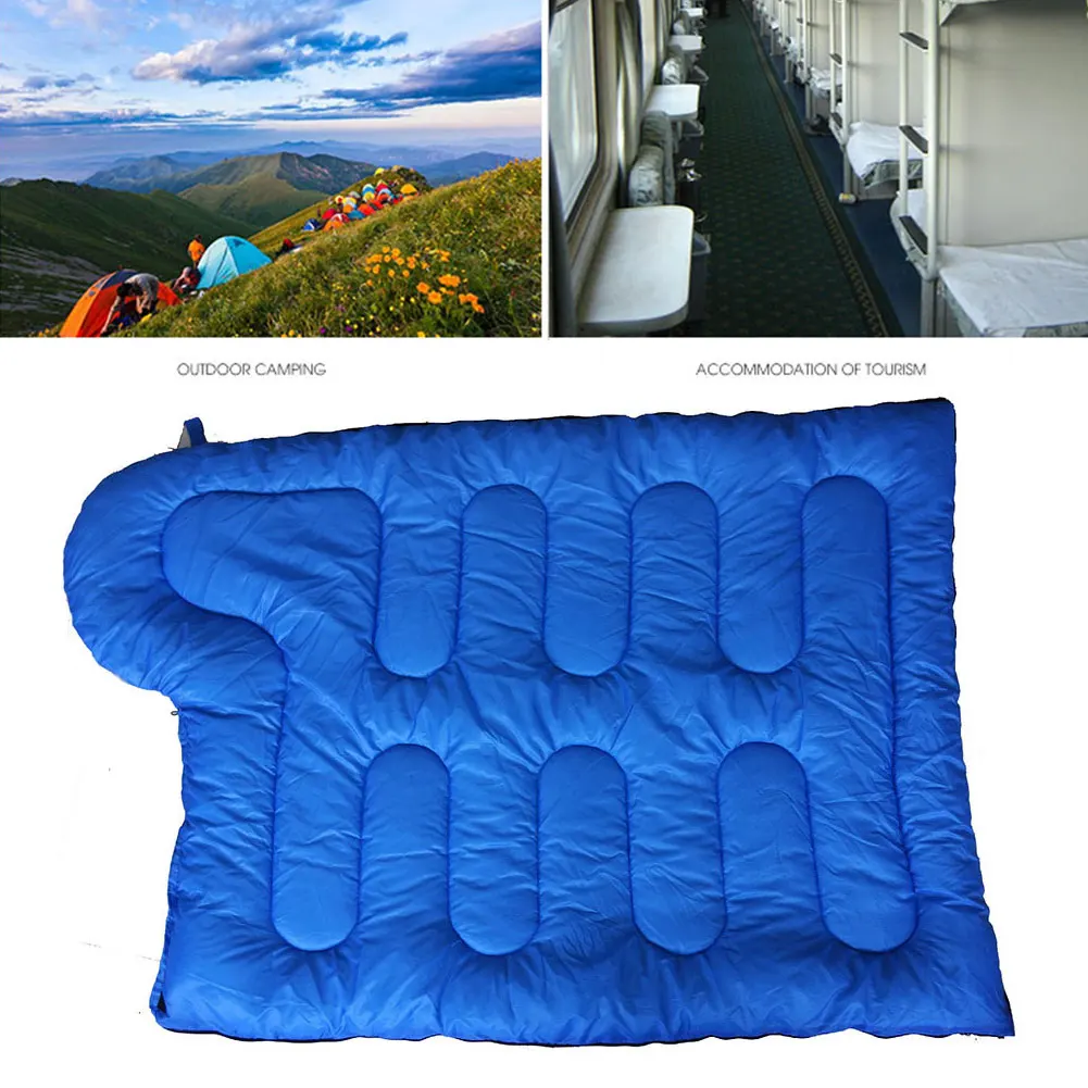

New Summer Envelope Outdoor Camping Adult Sleeping Bag Portable Ultra Light Waterproof Travel Hiking Sleeping Bag With Cap