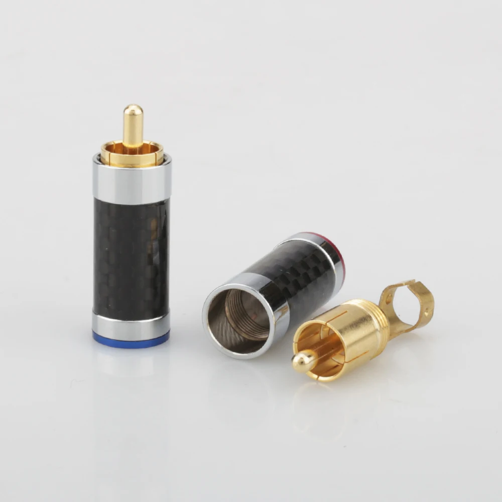 4 шт. Audiocrast R008 высококачественный разъем RCA из углеродного волокна позолоченный