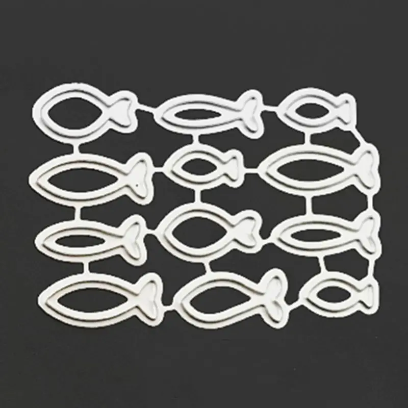 Трафареты из углеродистой стали с мультяшными мини рыбками шаблоны для тиснения