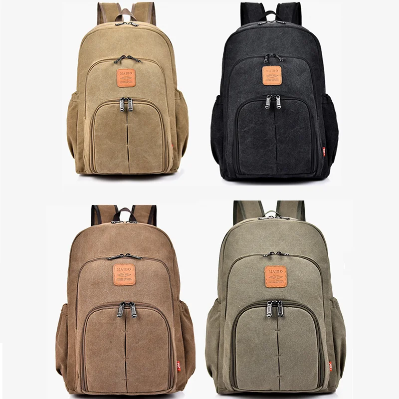 Мужской холщовый рюкзак большой емкости 2020 новый водонепроницаемый прочный