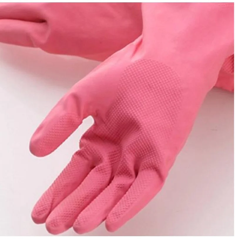 1 пара женские резиновые латексные перчатки для мытья посуды | Дом и сад