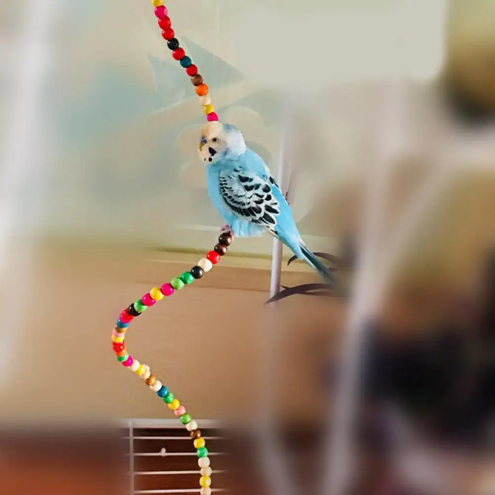 Жердочка для птицы Попугай птица качели жердочка игрушка укуса цветные бусины
