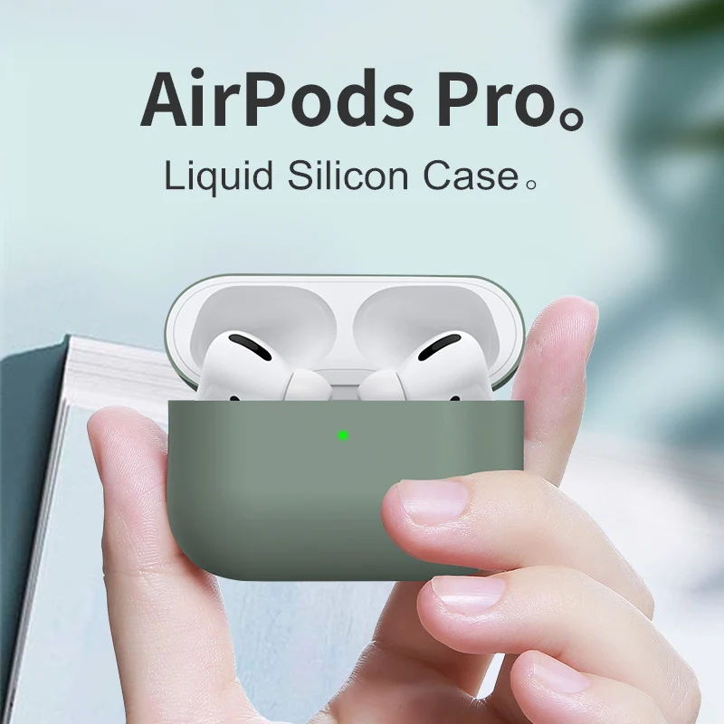 Жидкий силиконовый чехол для airpods Pro Чехол 2019 Apple беспроводные bluetooth наушники AirPods 3