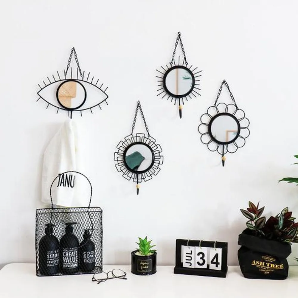 Скандинавском стиле геометрический дизайн зеркальные железные художественные