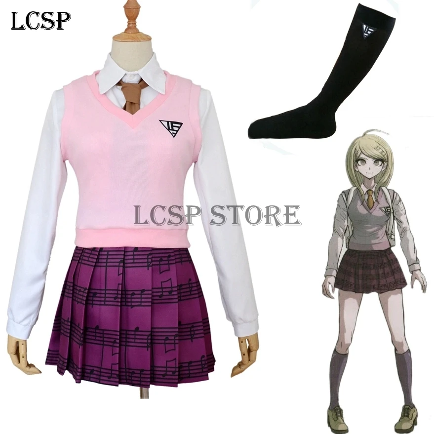 LCSP Danganronpa V3 харукава Маки акамацу КАЕДЕ чабашира тенко косплей костюм все персонажи Униформа полный комплект одежды - Цвет: package