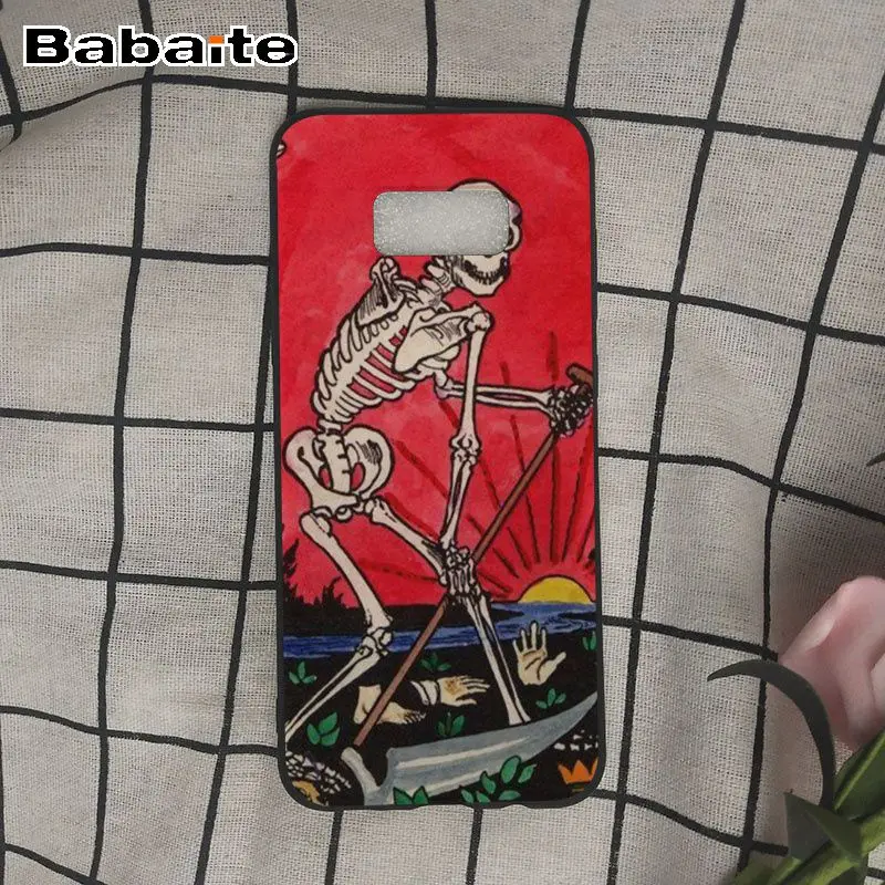 Красочный милый чехол funda Death Tarot аксессуары для телефона Samsung Galaxy s10 s10plus s9 s8 plus s7