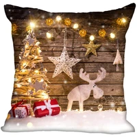 christmas style deer pillow case for new year decorative pillows cover square zippered merry christmas pillowcases 40x4045x45cm