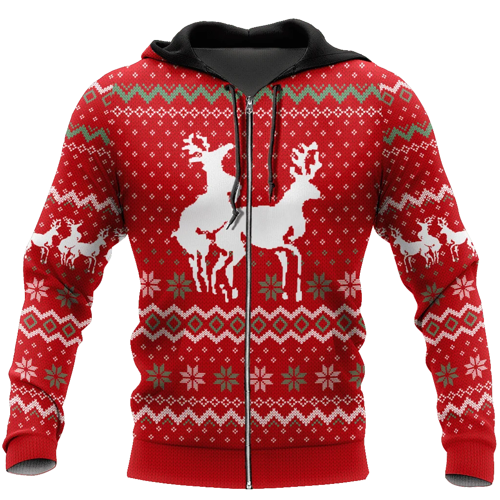

2021 New Christmas Essential Hoodie Zipper Knit Pattern Men 3D Printing Casual Unisex Sweater Harajuku Pullover Sportswear-55