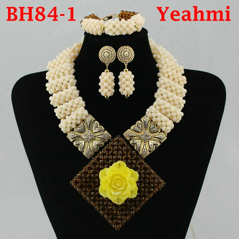 

2020 Women Jewelry Sets Gold Color Statement Necklace African Beads Dubai Turkish Indian Wedding Bridal Party Accessories