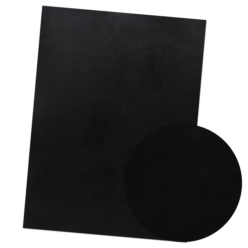 black IBOWS 22*30 см искусственная кожа ткань для шитья искусственная Синтетическая кожа лист Pu для DIY сумки обувь материал Hademade ткань - Цвет: black