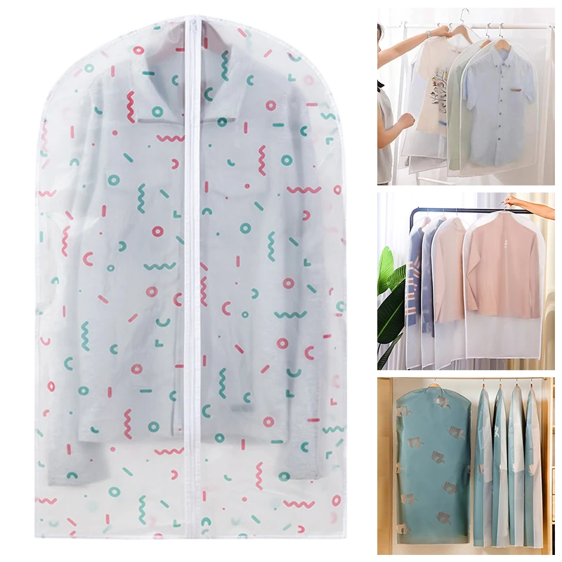 

4 размера, подвесной чехол для одежды, пылезащитный чехол для платья, костюма, пальто, чехол, органайзер, шкаф, домашняя сумка для хранения, Пр...