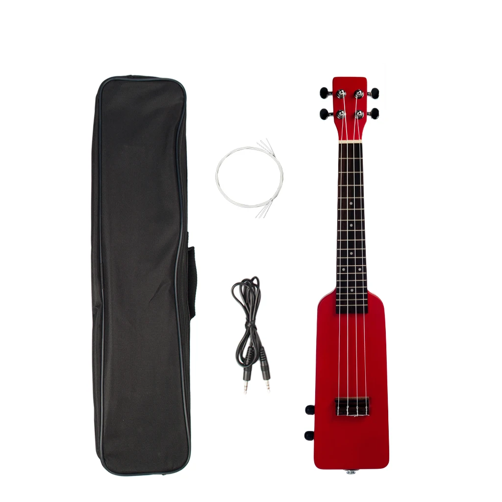 

23 Inch Ukulele Set Okoume Electric Uke Kit With Free Gig Bag Hawaii Guitar Strap