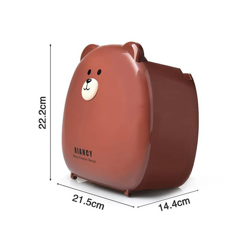 

Cartoons Tissue Box Nordic Style Roll Paper Storage Box Bear Tissue Box Container Tissue Napkin Holder Household Storage Box