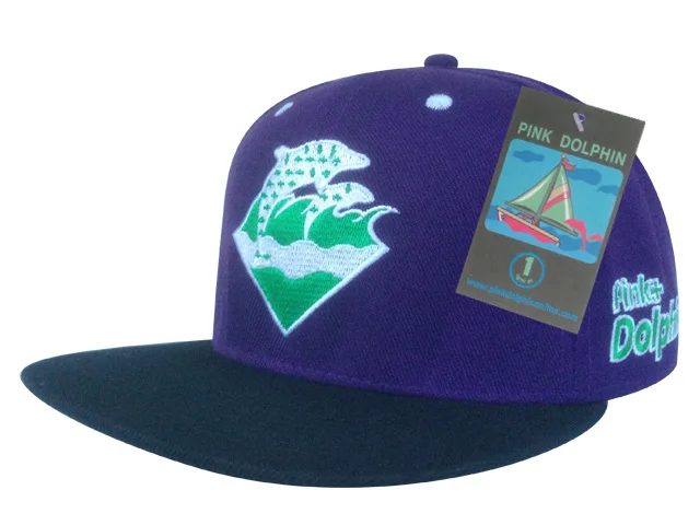 Фиолетовый Высокое качество,,, Розовый дельфин, бренд snapback, бейсболка, Розовый дельфин, Леопардовый ремешок, шляпа для мужчин и женщин - Цвет: Фиолетовый