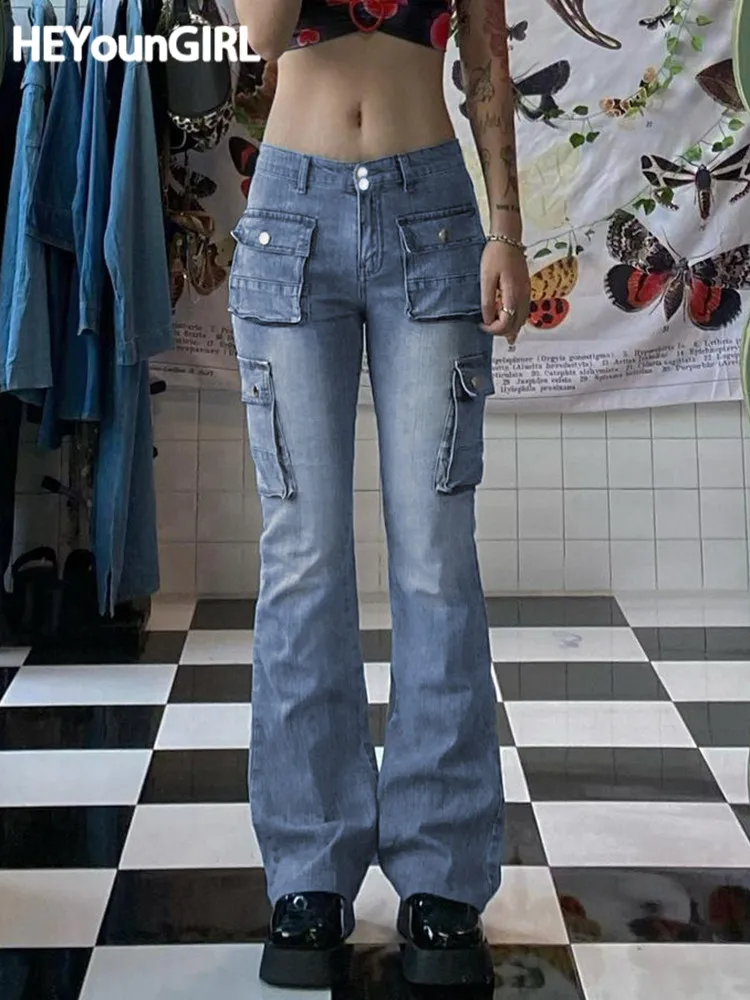 

Женские джинсовые леггинсы HEYounGIRL в стиле ретро с карманами, в стиле ретро