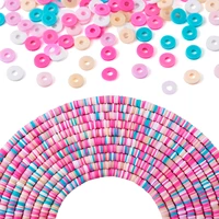 10 strands 6mm mixed color handmade polymer clay beads strands heishi bead for hawaiian earrings necklace diy jewelry making