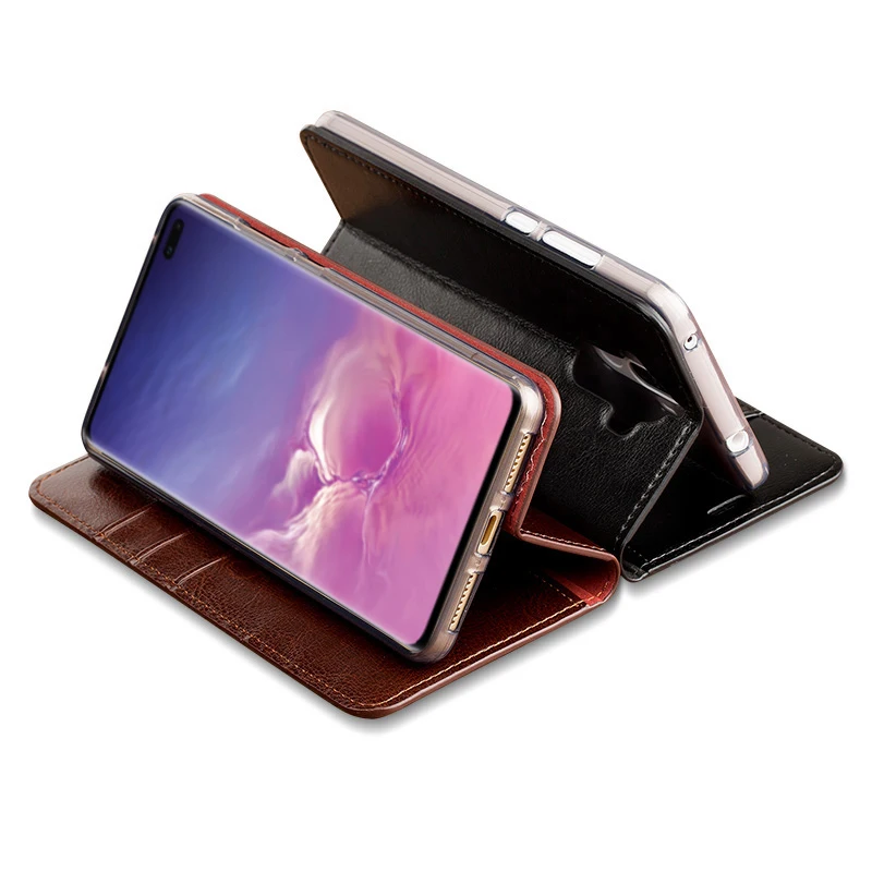 Чехол С Откидывающейся Крышкой для Samsung Galaxy S6 S7 край S8 S9 S10 плюс бумажник с масляно-восковой пропиткой кожного покрова для Note 8 9 A5 A7 A8 J3 J5 J7 чехол