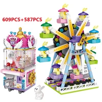 mini blocks friends amusement park ferris wheel carousel pirate ship pirate ship building blocks toys for girls mini legoinglys