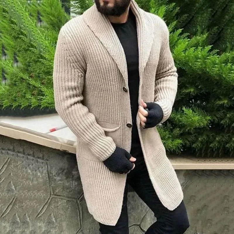 

Men's Sweater Men's Cardigan Sweater Casual Autumn And Winter Long Fashion Sweater Coat Men's Clothing Sweater Oversize