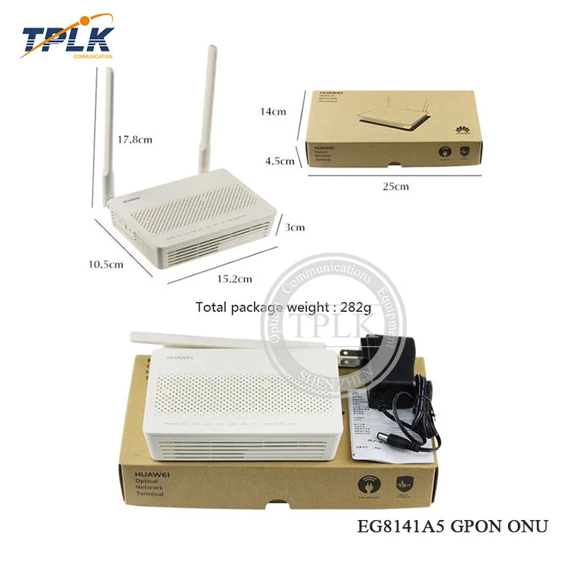 Оригинальный волоконно-оптический маршрутизатор Hua Wei EG8141A5 Gpon Ont Onu 1GE + 3FE