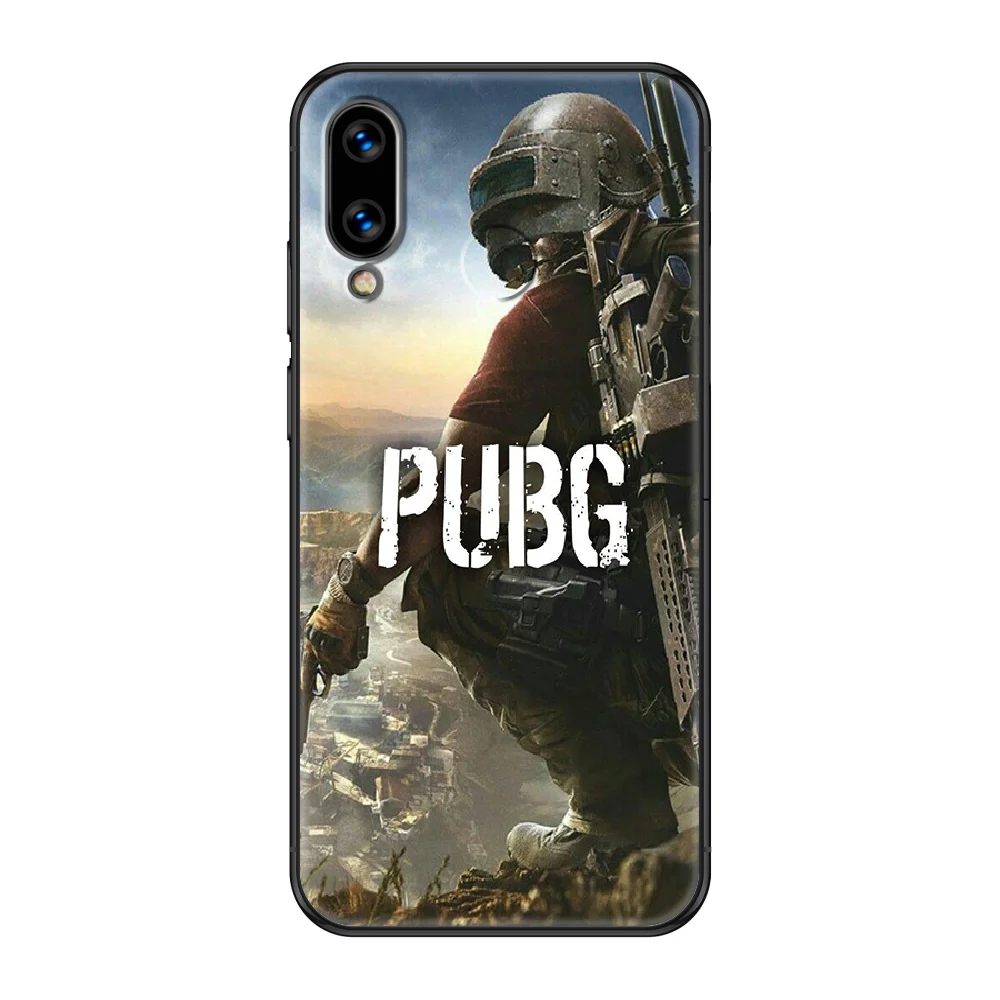

Shotting Game PUBG Phone case For Huawei Honor Mate 5 7 8 9 10 20 i A X Lite Pro black painting funda 3D cell cover fashion