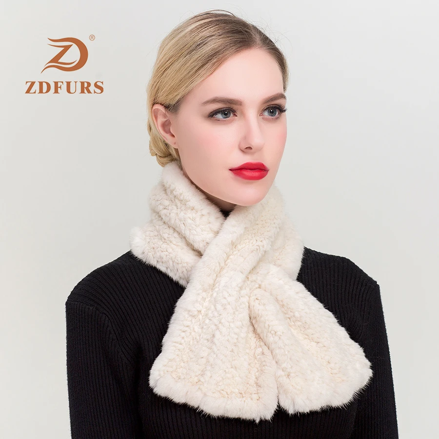 ZDFURS* Горячая Распродажа натуральный норковый меховой шарф женский натуральный меховой шарф из норки качество унисекс натуральная вязаная норковая меховая шаль шарфы
