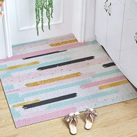 nordic ins color bar geometry entrance hall carpet pvc wire loop mat ins door mat living room floor mat bathroom non slip rug
