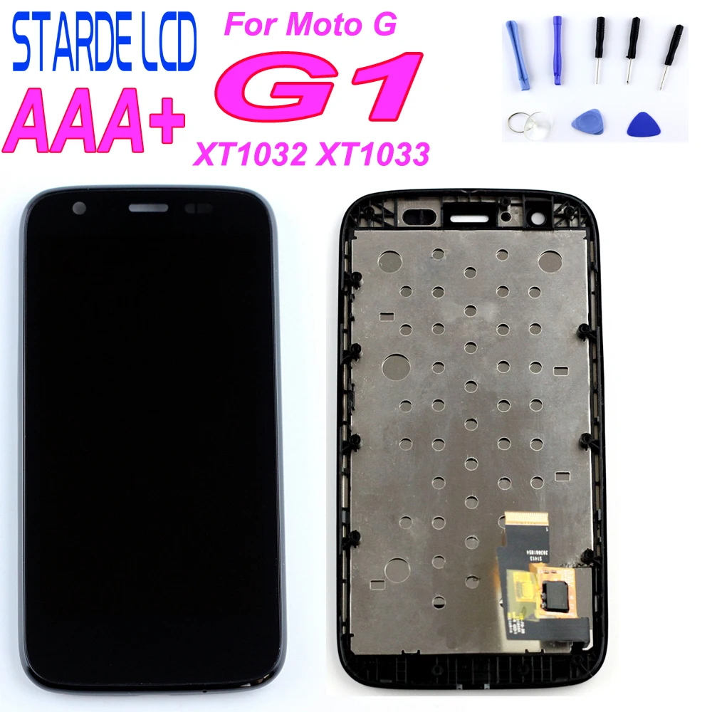 STARDE lcd 4,5 ''для Motorola Moto G1 XT1032 XT1033 XT1008 XT1040 ЖК-дисплей кодирующий преобразователь сенсорного экрана в сборе с рамкой