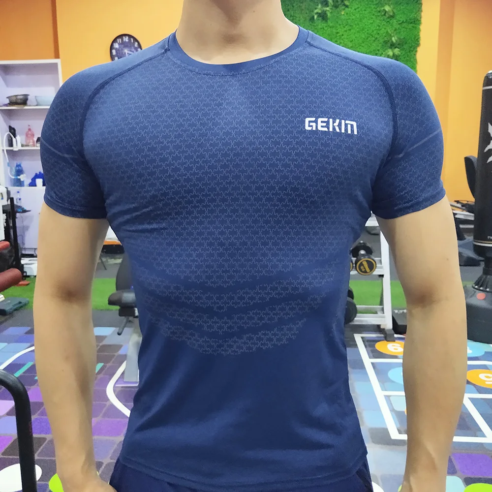 

Men's Spring And Summer New Fitness Stretch T-Shirt Sports Leisure Running Quick-Drying Breathable Slim Short-Sleeved T-Shirt