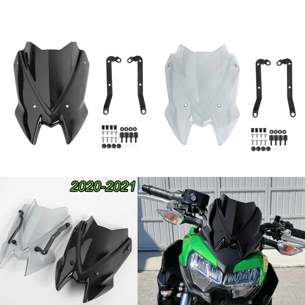 

Motorcycle Sports Windscreen Windshield Viser Visor Wind Deflectors For Kawasaki Z650 2020 2021 Z 650 Accessories