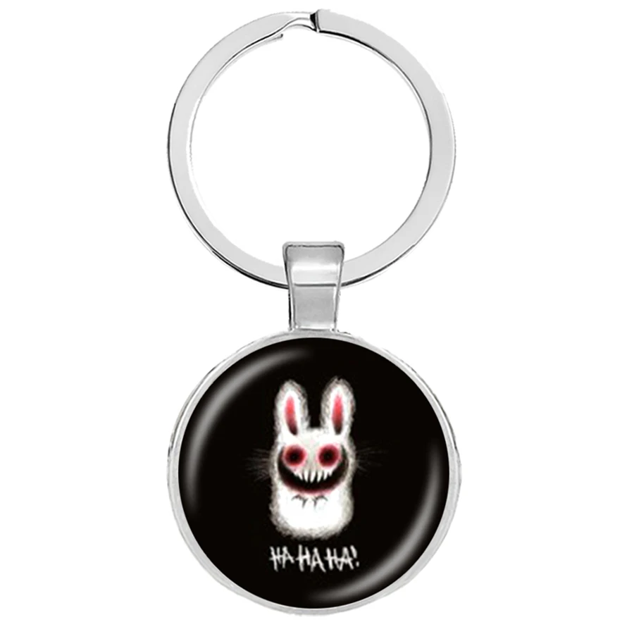 Новые брелки в виде кролика ужасов стеклянный кабошон бессердечные подвески