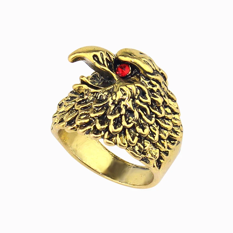 

Unique Flying Eagle Knight Ring Cool Punk Men's Animal Retro Jewelry Vintage Eagle Ring Bar Party Gift