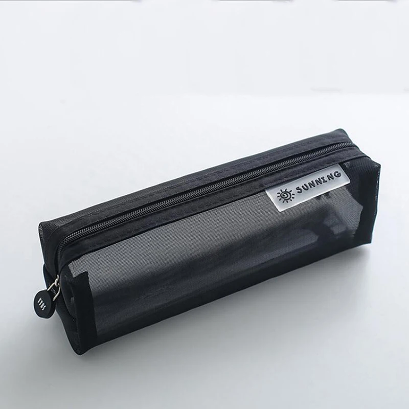 Милая прозрачная канцелярская сумка Студенческая сетчатая Простая