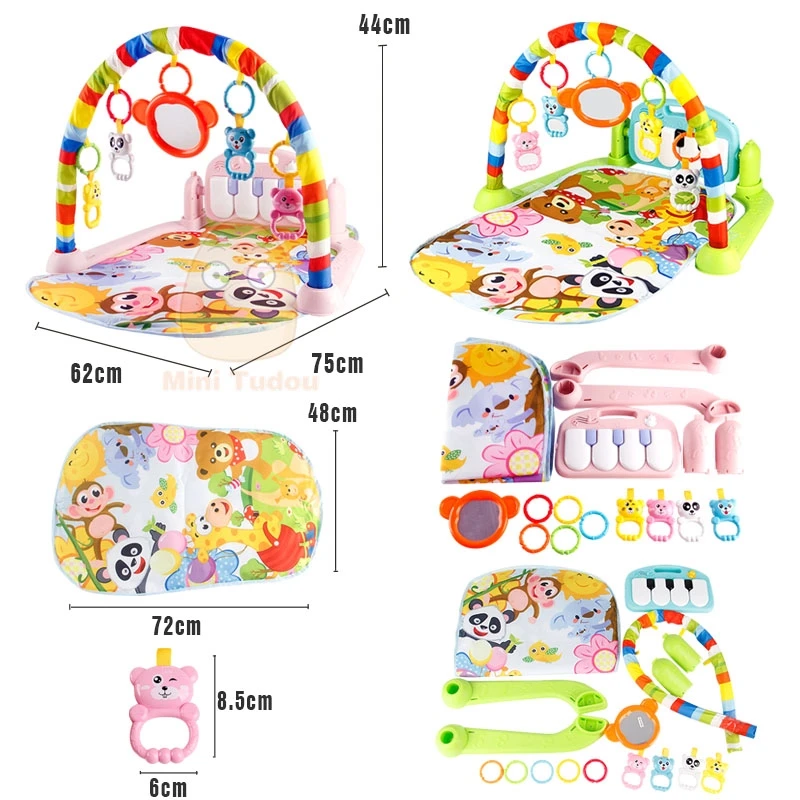 

Baby Gym Puzzles Mat Educational Rack Toy Baby Music Play Mat With Piano Keyboard Infant Fitness Carpet Gift For Kids