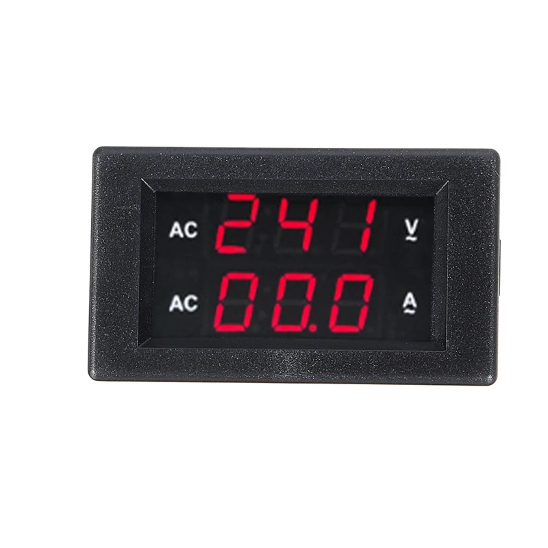 Red Red AC100-300V 0-50A Красный Синий Красный AC цифровой двойной светодиодный дисплей Вольтметр Амперметр Ампер Вольт Напряжение измеритель тока тестер аксессуар - Цвет: Red Red
