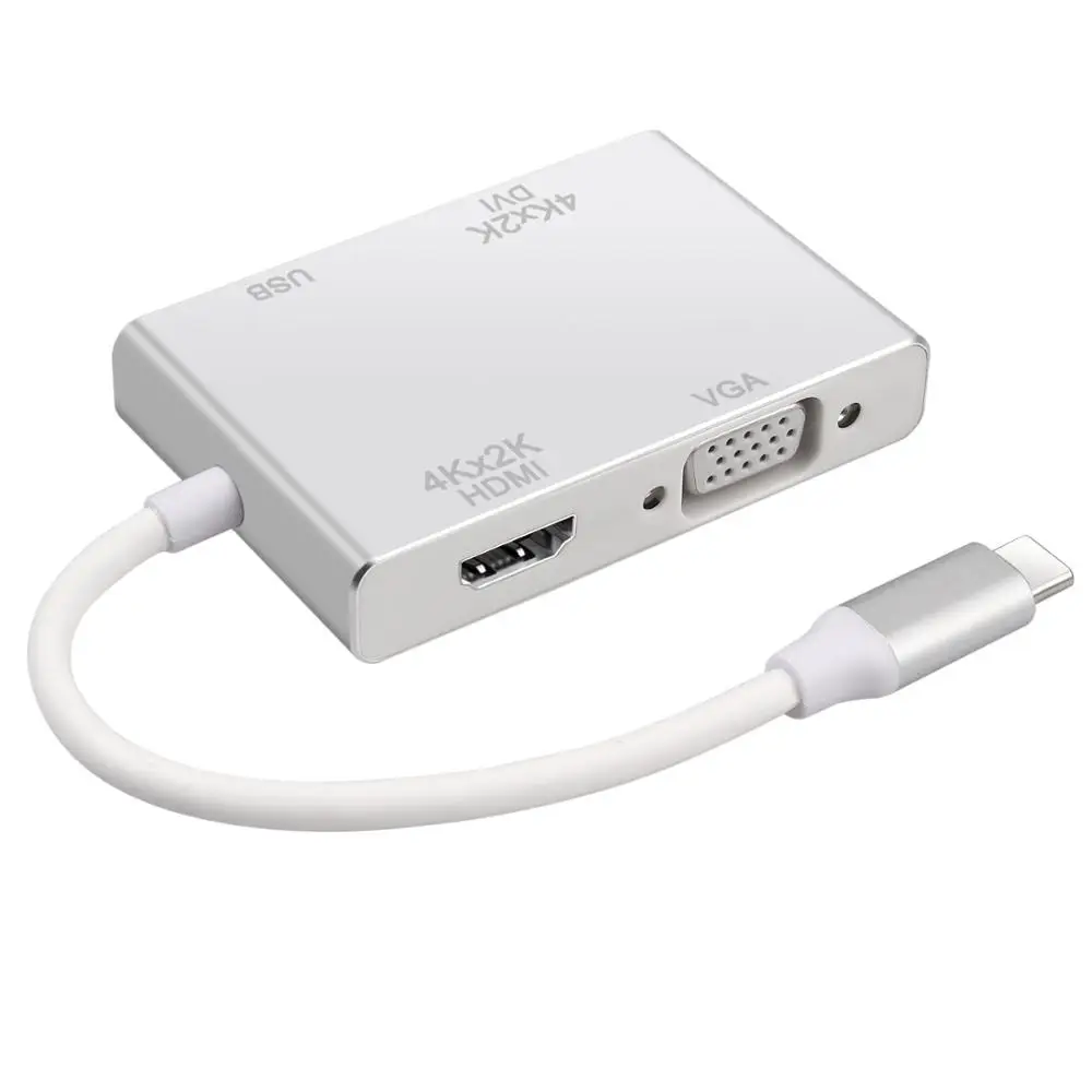 Neoteck USB C к HDMI-совместимый 4K адаптер DVI/VGA/USB3.0 Поддержка VGA видео конвертер |