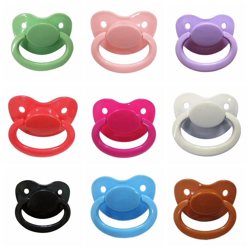 

1Pc Solid Color Abdl pacifier Lovely Big Size Silicone Adult Pacifier Chupetes Adult Paci Adult Pacifier Bulk