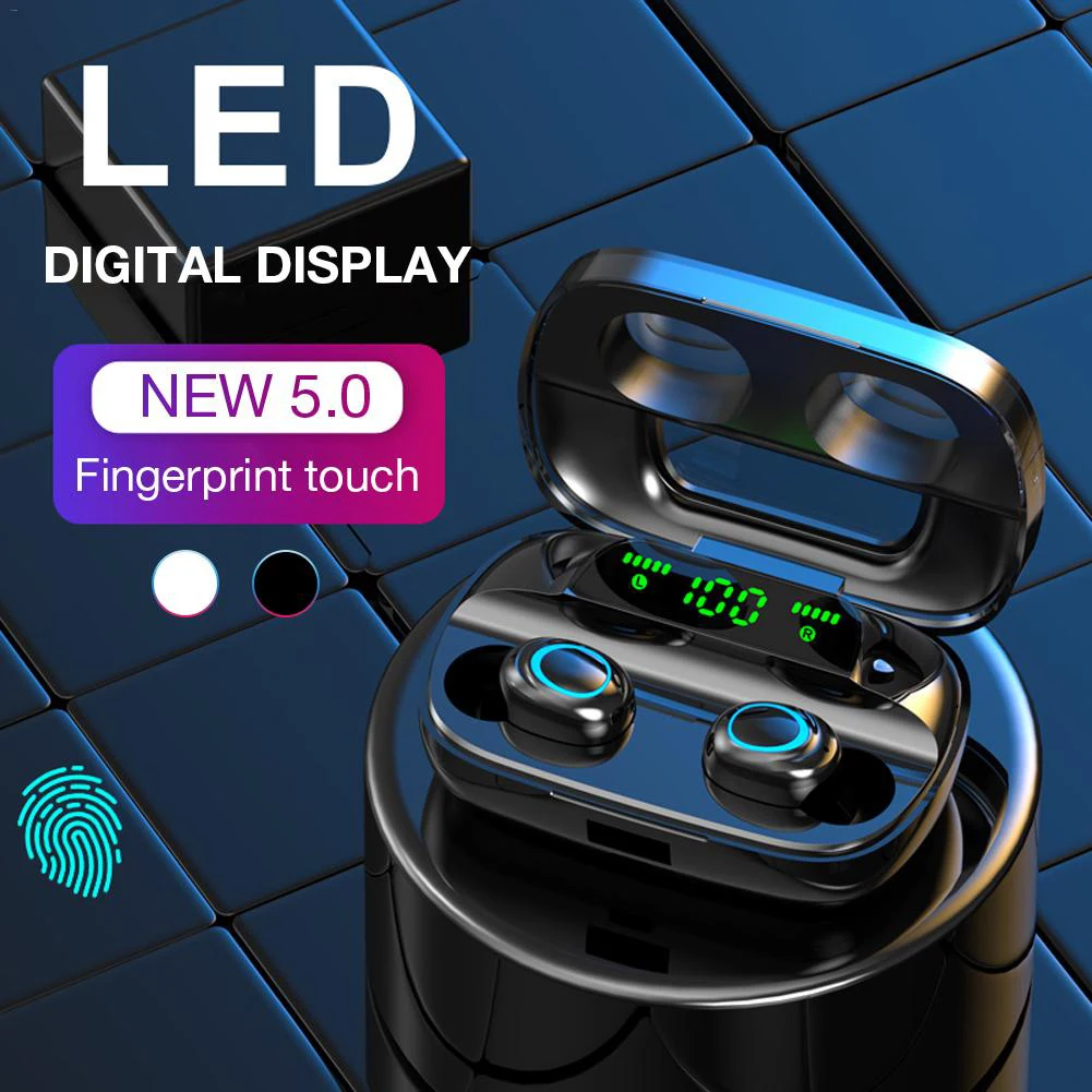 Беспроводные наушники Bluetooth 5 0 со светодиодный ным дисплеем S11 PK S9 TWS вкладыши 8D