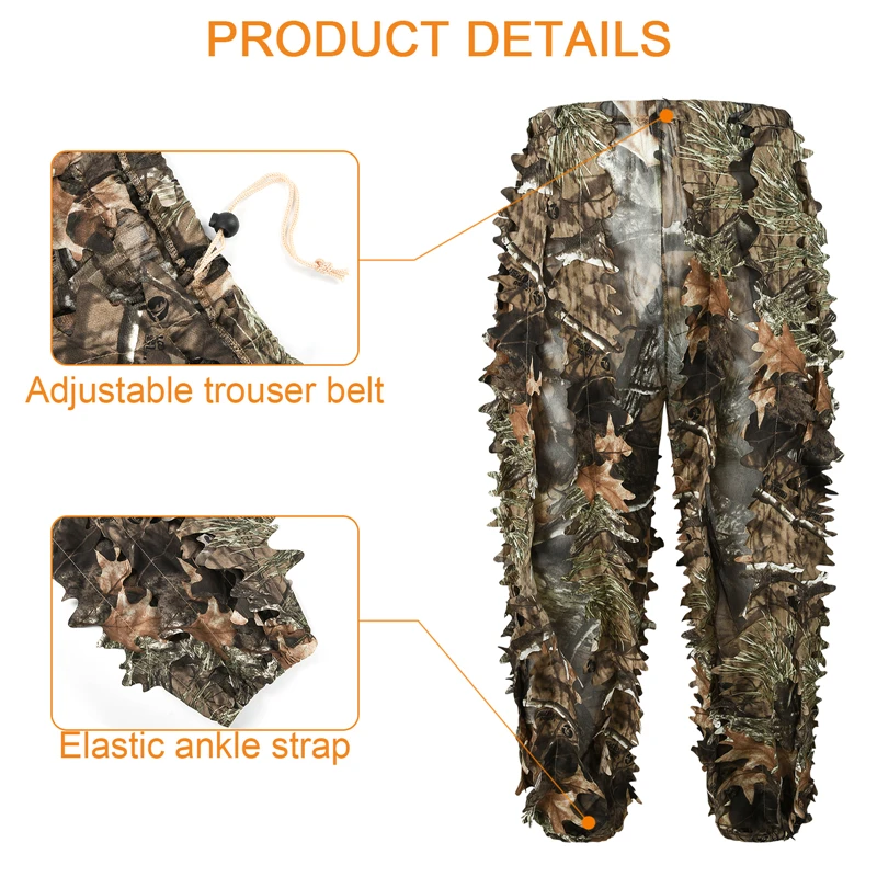 Костюм с капюшоном кленовый лист Ghillie для охоты Маскировка леса униформа Cs