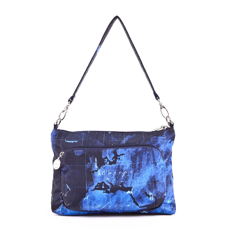 Модные новые фантазийные синие модные сумочки с мягкой ручкой нейлоновые