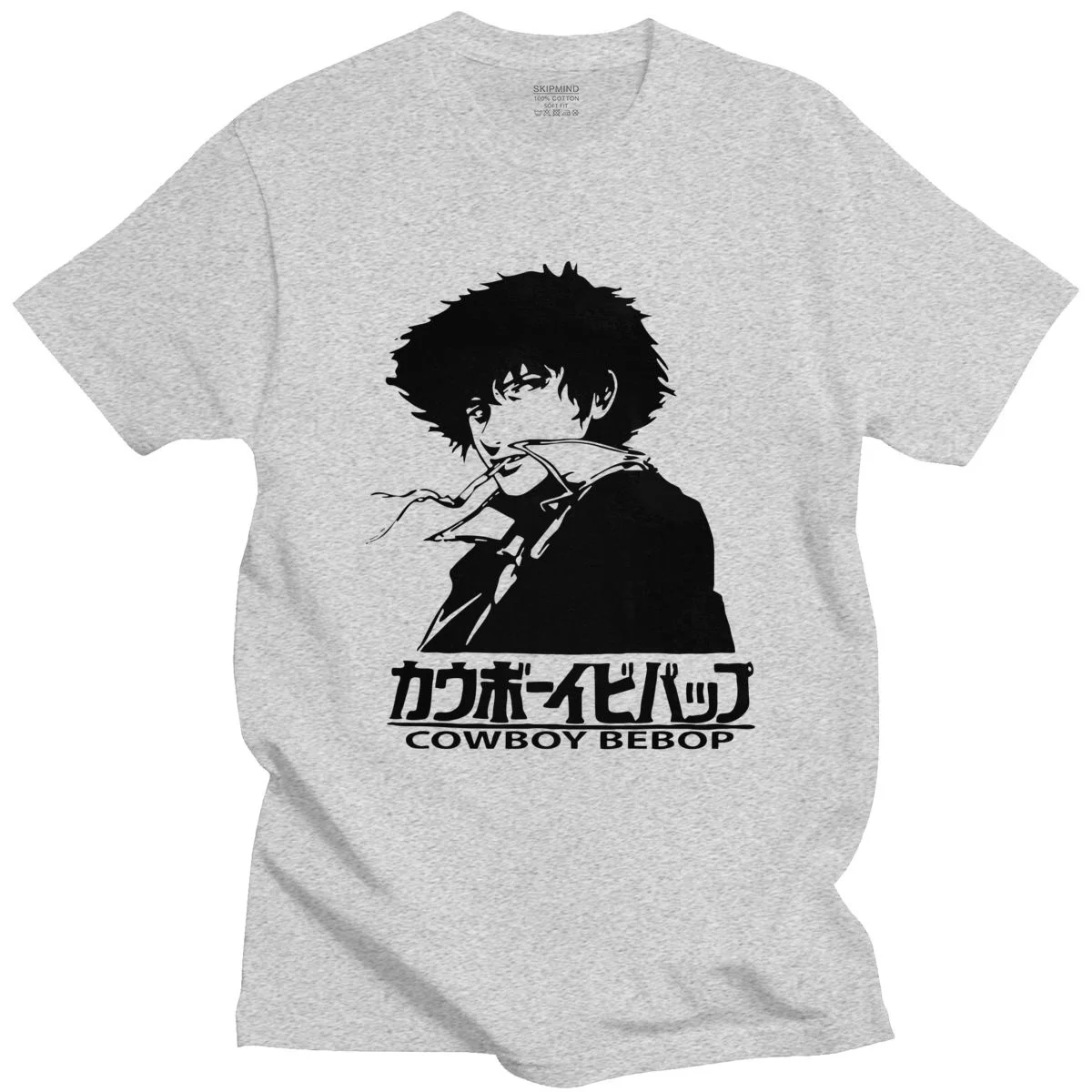 Футболка мужская хлопковая с коротким рукавом японская ковбойская рубашка Bebop