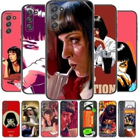 pulp fiction move poster phone cover hull for samsung galaxy s8 s9 s10e s20 s21 s5 s30 plus s20 fe 5g lite ultra black soft case