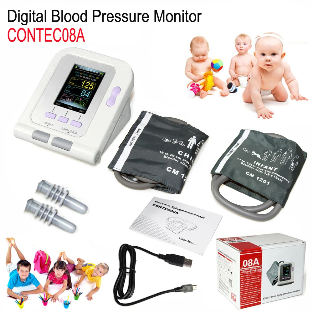 Цифровой монитор артериального давления 08A электронный сфигмоманометр для детей